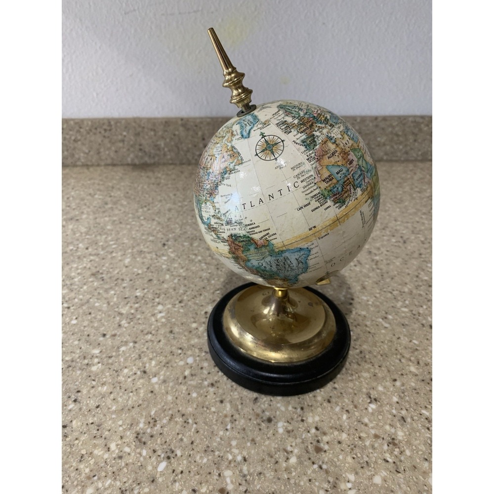 Replogle Globe World Classic Series 9 Inch Vintage On Gold Wood Base